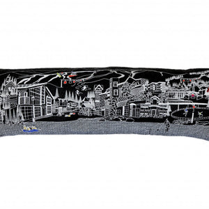 45" BlackVail Nighttime Skyline Lumbar Decorative Pillow