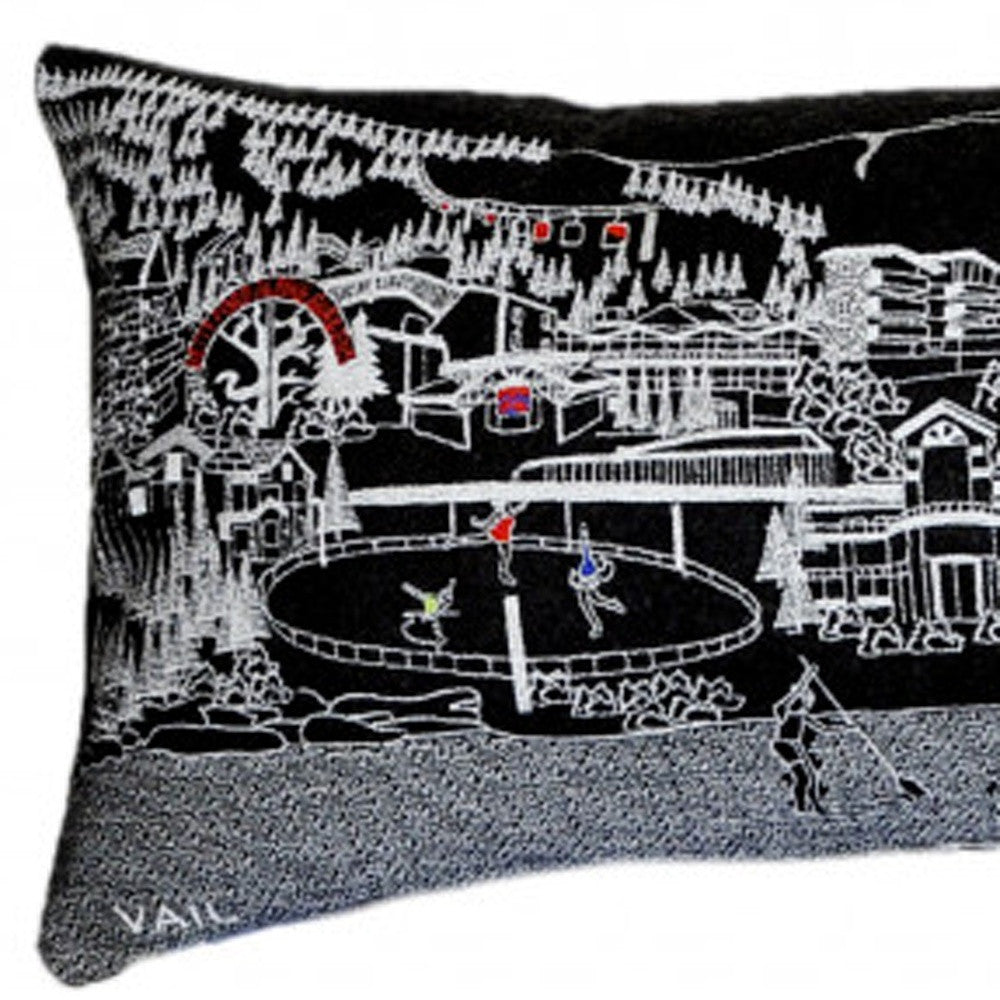 45" BlackVail Nighttime Skyline Lumbar Decorative Pillow