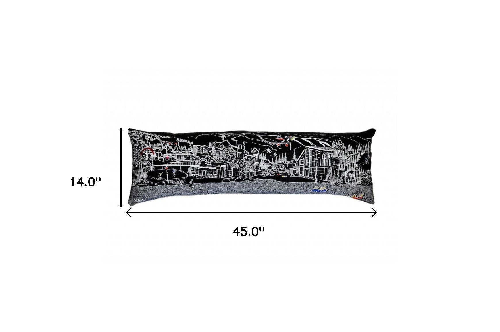 45" BlackVail Nighttime Skyline Lumbar Decorative Pillow