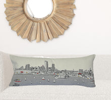 Cojín decorativo lumbar Skyline de luz diurna de Milwaukee blanco de 35