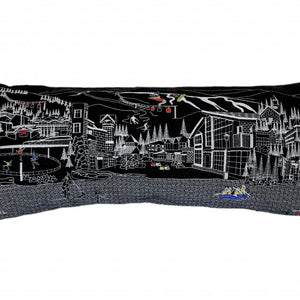 35" BlackVail Nighttime Skyline Lumbar Decorative Pillow