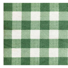 2' X 4' Green And White Plaid Tufted Washable Non Skid Area Rug