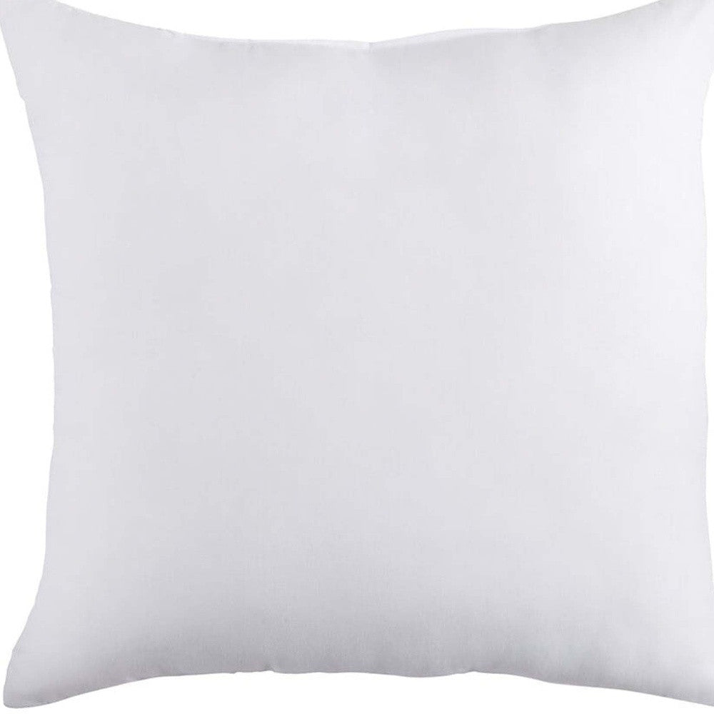 20" X 20" White Blown Seam 100% Cotton Throw Pillow Insert