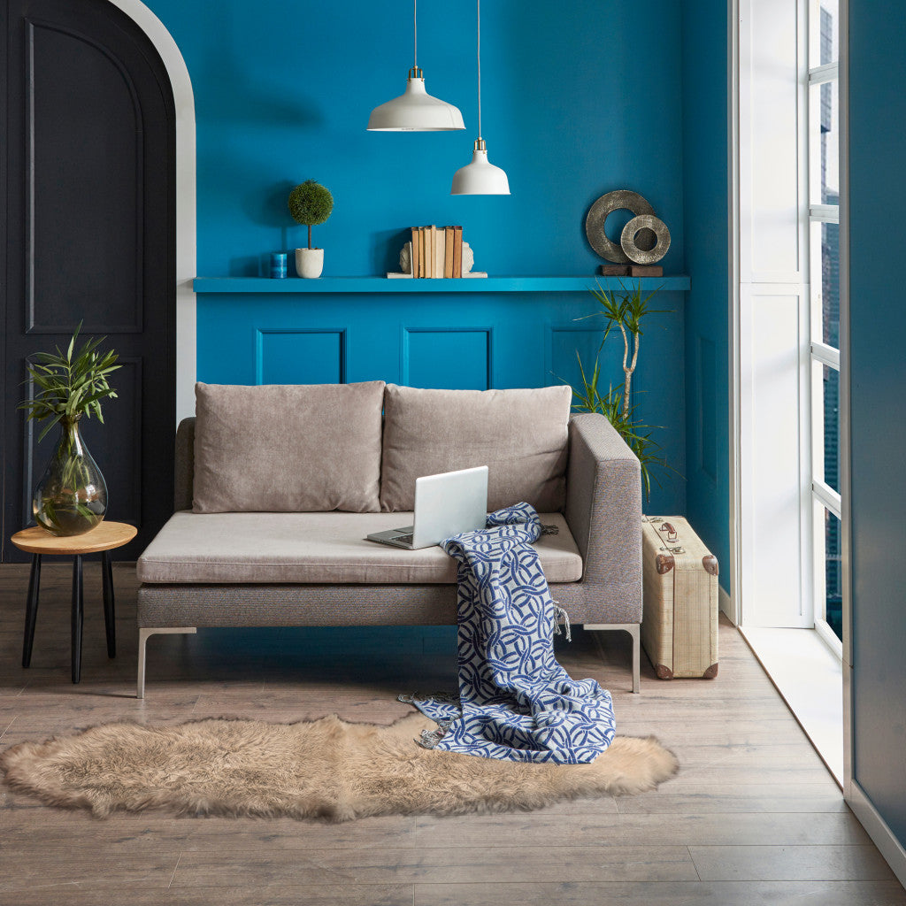 2' X 6' Platinum New Zealand Lambs Wool Handmade Area Rug