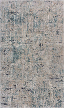 Gray Blue Taupe And Cream Abstract Distressed Stain Resistant Area Rug - 5' x 8'