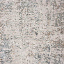 9 X 12' Gray Blue Taupe And Cream Abstract Distressed Stain Resistant Area Rug