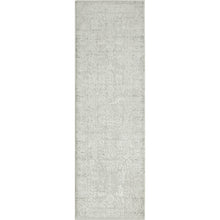 2' X 6' Ivory And Gray Floral Stain Resistant Area Rug