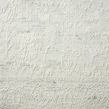 4' X 6' Ivory And Gray Floral Stain Resistant Area Rug