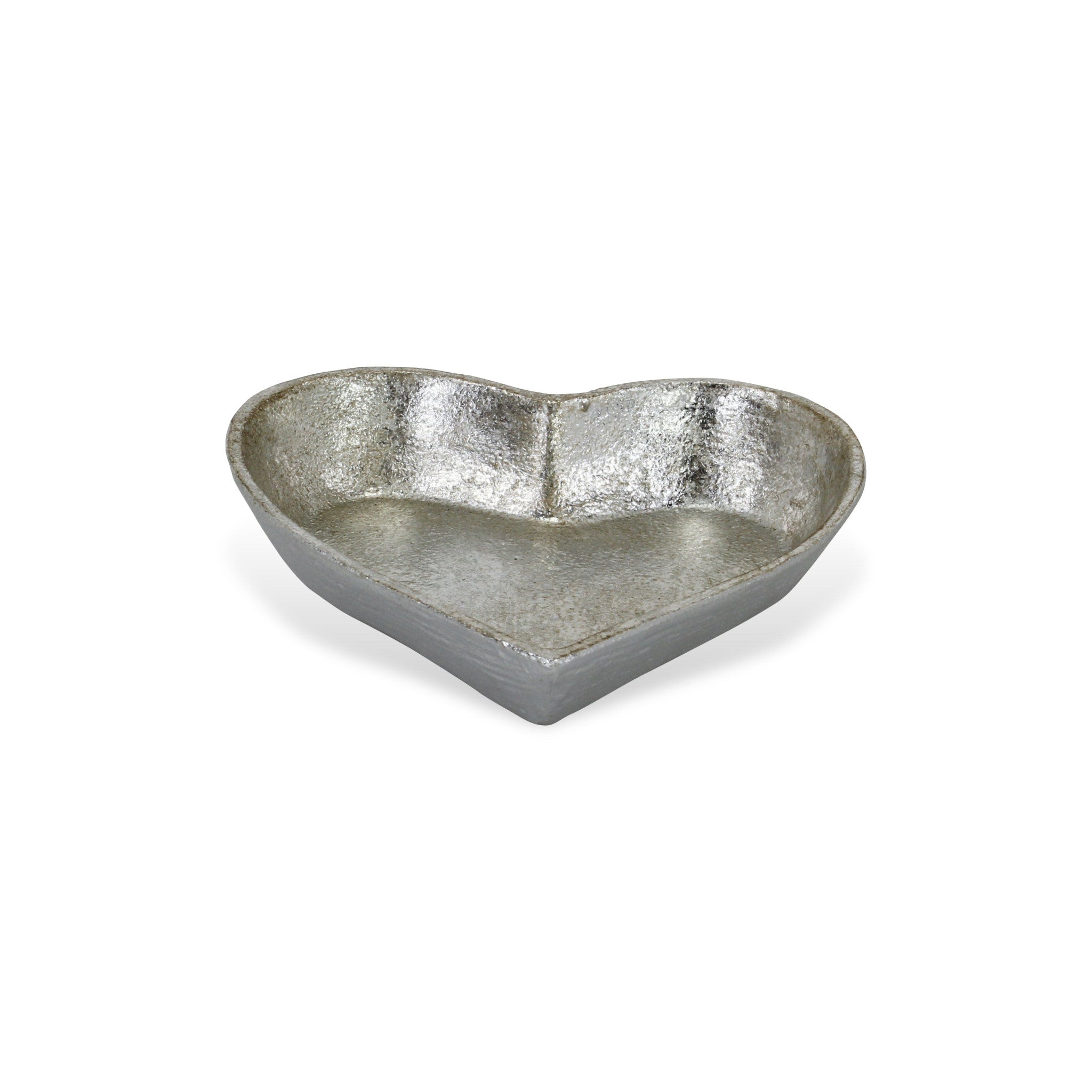 7" Silver Heart Metal Handmade Tray