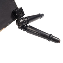 47 英寸奶油色和黑色腿抽象條紋和圓點軟墊長凳