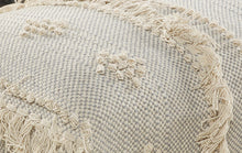 47 英寸奶油色和黑色腿抽象條紋和圓點軟墊長凳