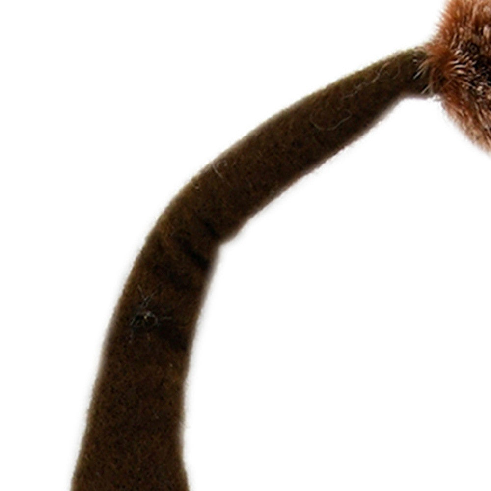 12" Brown Christmas Moose with Long Hat Fabric Ornament