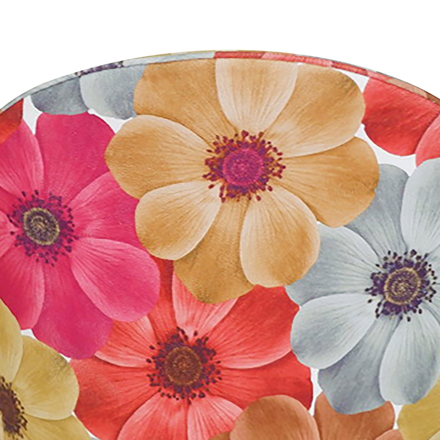 29" Red Gray And Brown Polyester Blend Floral Arm Chair