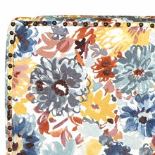 Blue Yellow And Brown Blend Floral Arm Chair 29