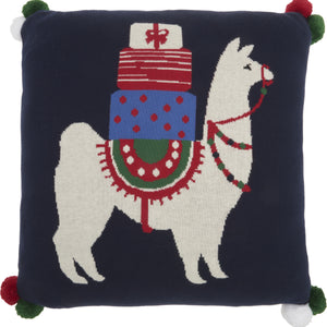 20 英寸 X 20 英寸黑白紅藍綠拉鍊手工 100% 棉聖誕抱枕