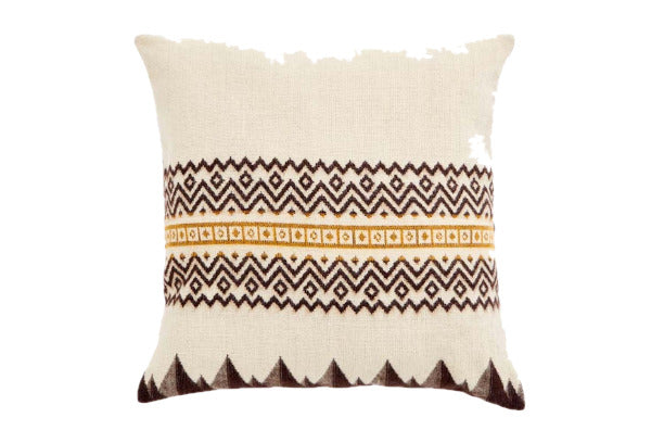 20" X 20" Brown And White Bear Zippered Acrylic Throw Pillow Cover