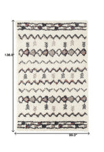9' X 12' Gray And Ivory Moroccan Stain Resistant Area Rug
