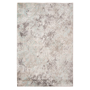 10' X 14' Gray White And Brown Geometric Stain Resistant Area Rug