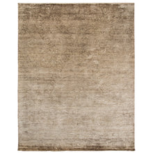 8' X 10' Ombre Brown Distressed Paisley Handmade Area Rug