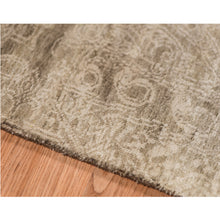 8' X 10' Ombre Brown Distressed Paisley Handmade Area Rug