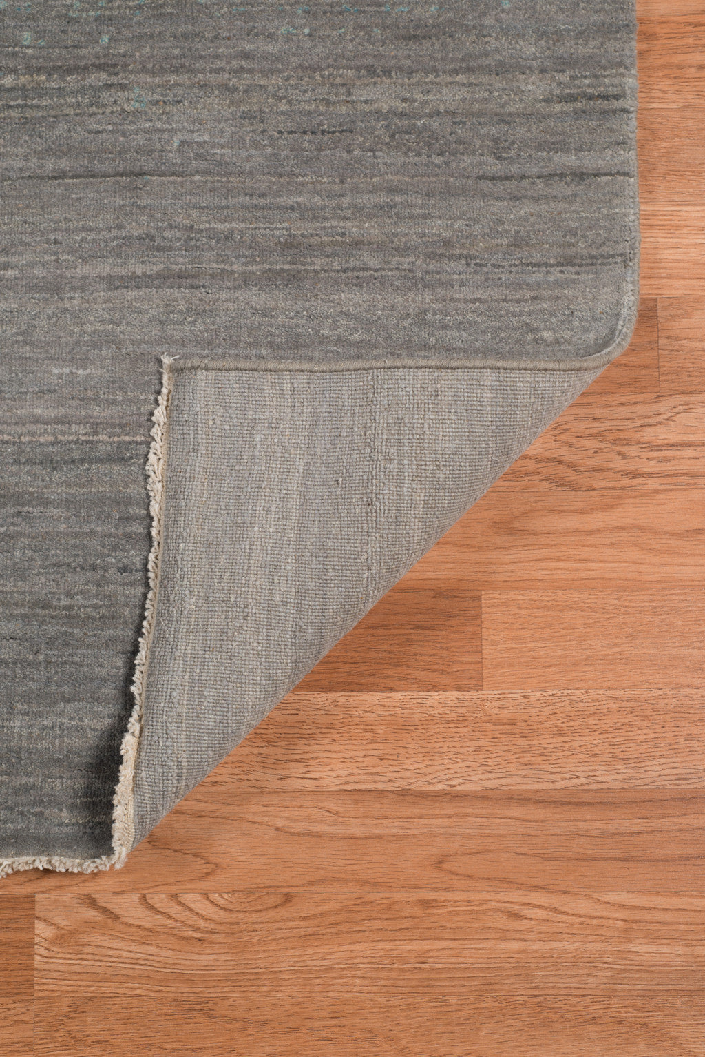 8' X 10' Gray Pearl And Silver New Zealand Lambs Wool Damask Hand Knotted Area Rug With Fringe