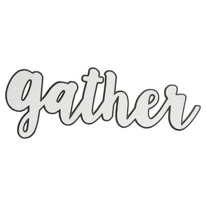 Decoración de pared de metal blanco y negro