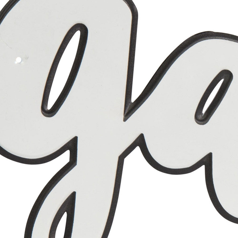 White And Black Metal Gather Wall Decor