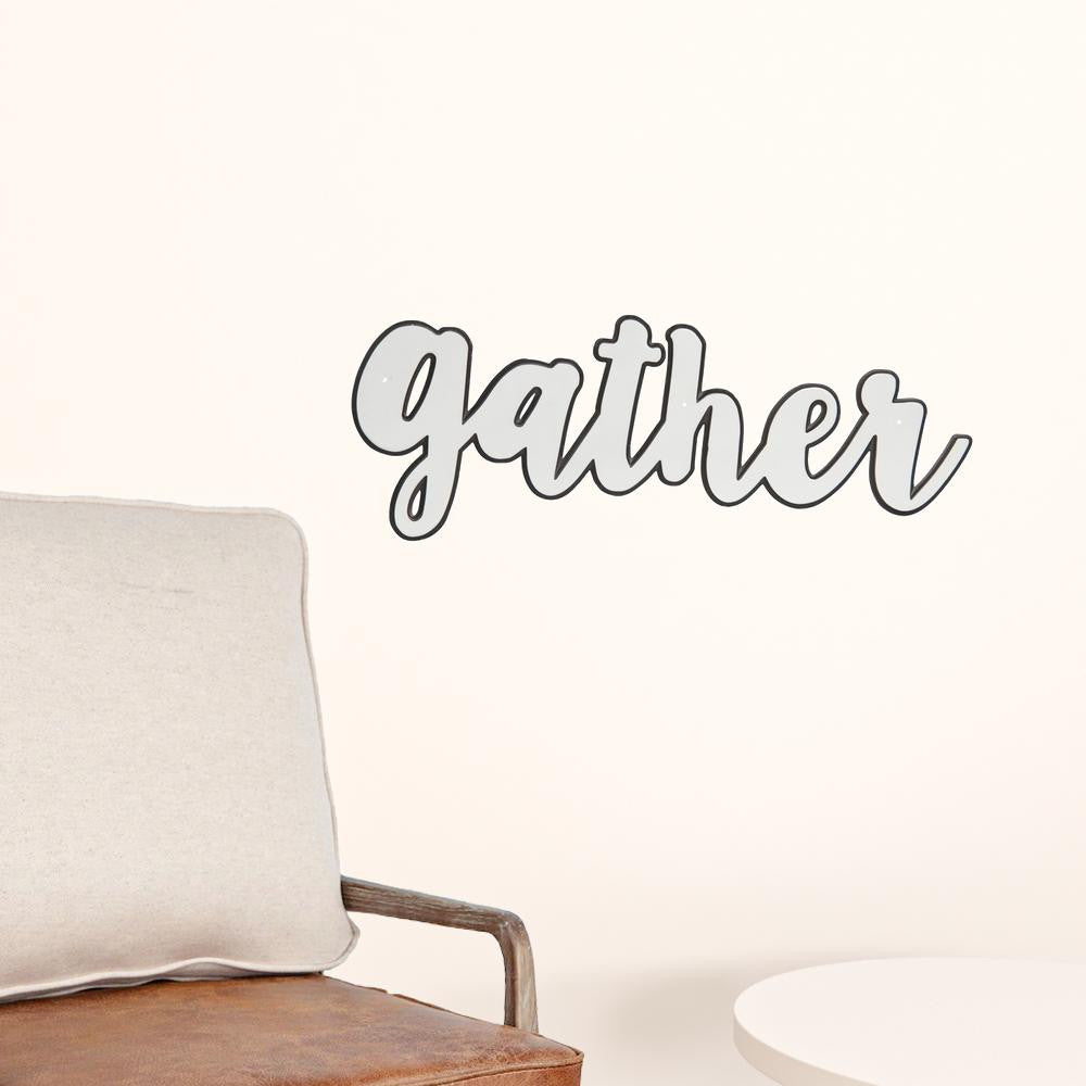 White And Black Metal Gather Wall Decor