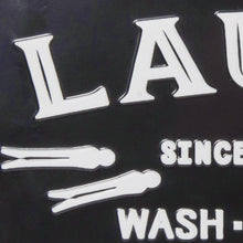 Black And White Metal Laundry Wall Decor