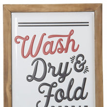 Black and Red Wash Dry Fold Repeat Laundry Room Wall Decor