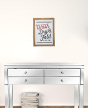 Black and Red Wash Dry Fold Repeat Laundry Room Wall Decor