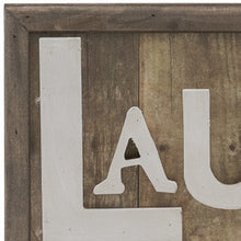 Brown And White Manufactured Wood Laundry Wall Decor