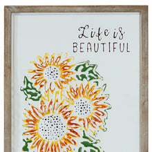 Black Manufactured Wood Life Is Beautiful Wall Decor