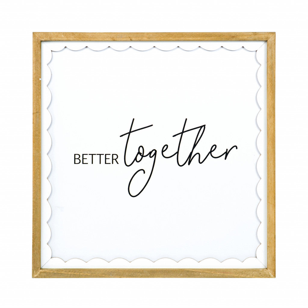 Brown And White Manufactured Wood Better Together Wall Decor