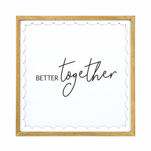 Brown And White Manufactured Wood Better Together Wall Decor