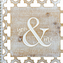 Brown And White Manufactured Wood You And Me Wall Decor