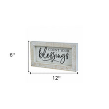 Black And White Manufactured Wood Count Your Blessings Wall Decor