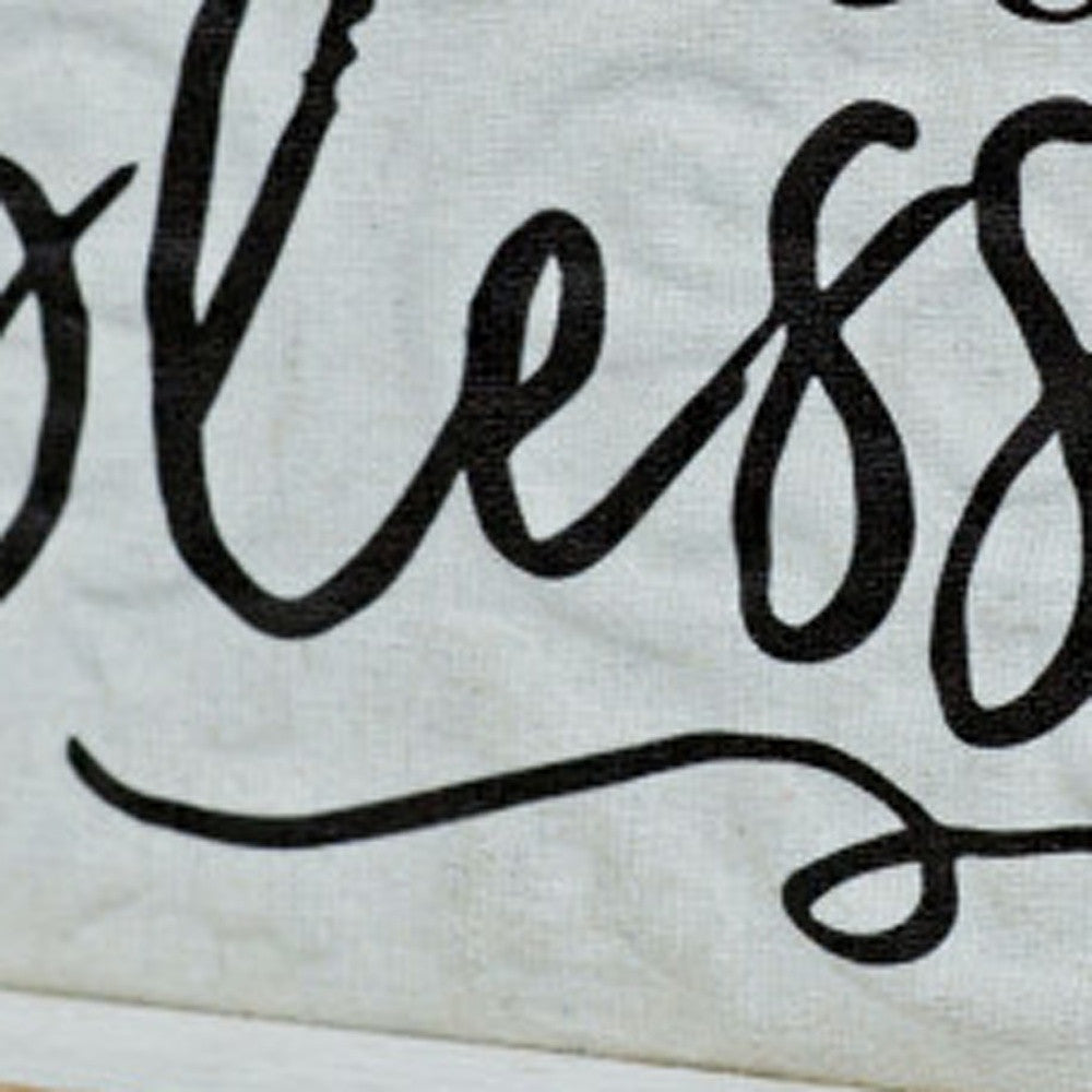 Black And White Manufactured Wood Count Your Blessings Wall Decor