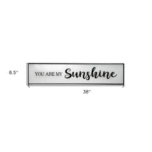 Black And White Metal You Are My Sunshine Wall Decor