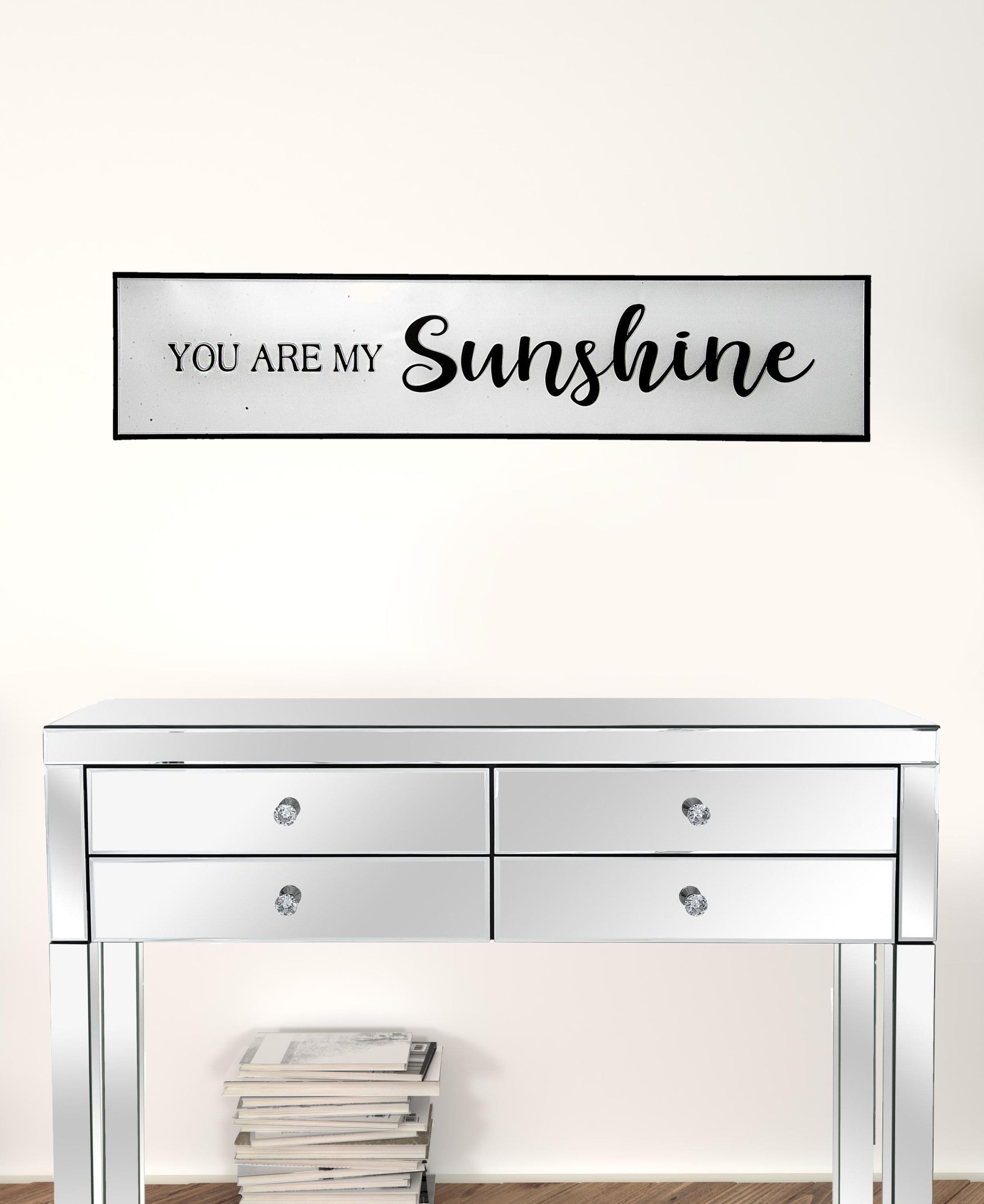 Black And White Metal You Are My Sunshine Wall Decor