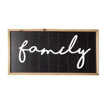 Black And White Plank Family Framed Wall Decor