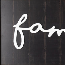 Black And White Plank Family Framed Wall Decor