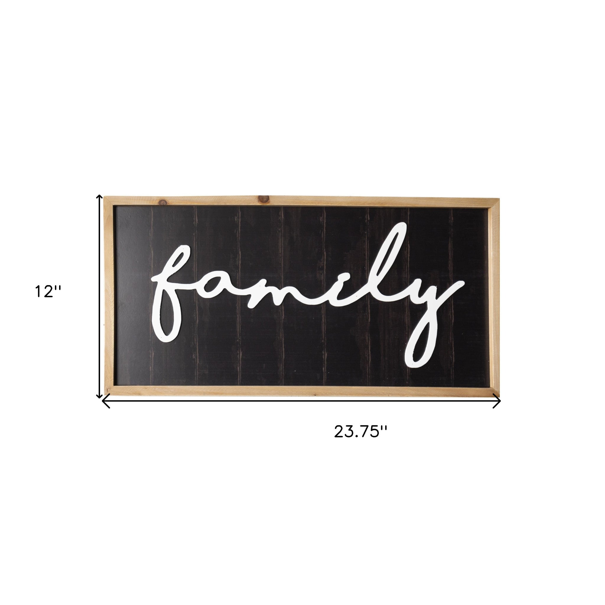 Black And White Plank Family Framed Wall Decor