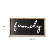 Black And White Plank Family Framed Wall Decor
