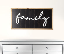 Black And White Plank Family Framed Wall Decor
