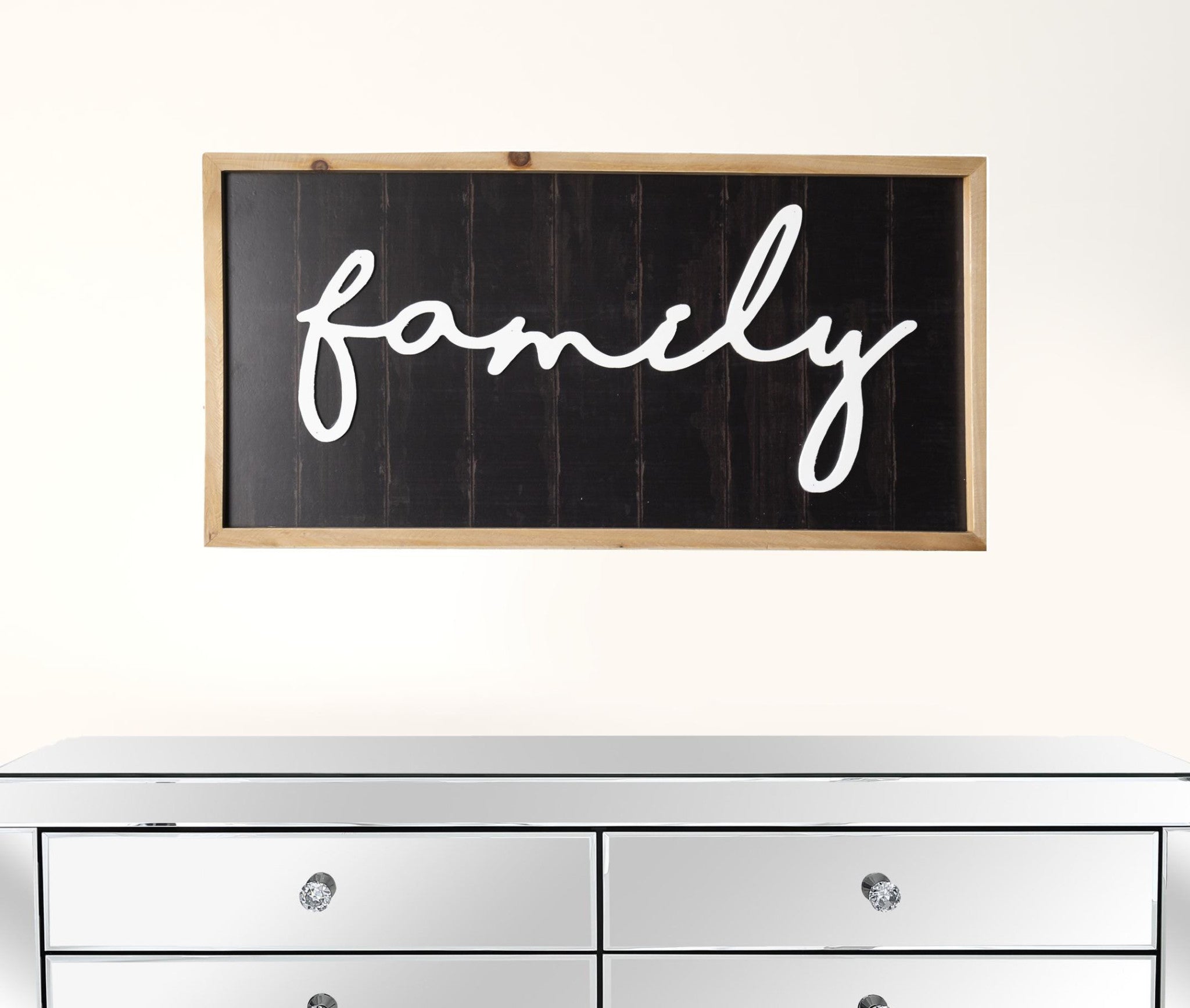 Black And White Plank Family Framed Wall Decor