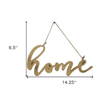Home Natural Wood Sign Hanging on Rope Wall Decor