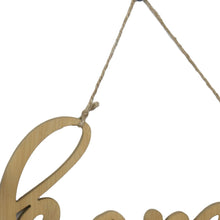 Home Natural Wood Sign Hanging on Rope Wall Decor