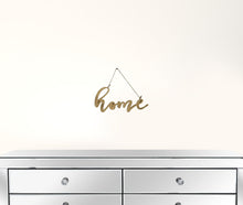 Home Natural Wood Sign Hanging on Rope Wall Decor