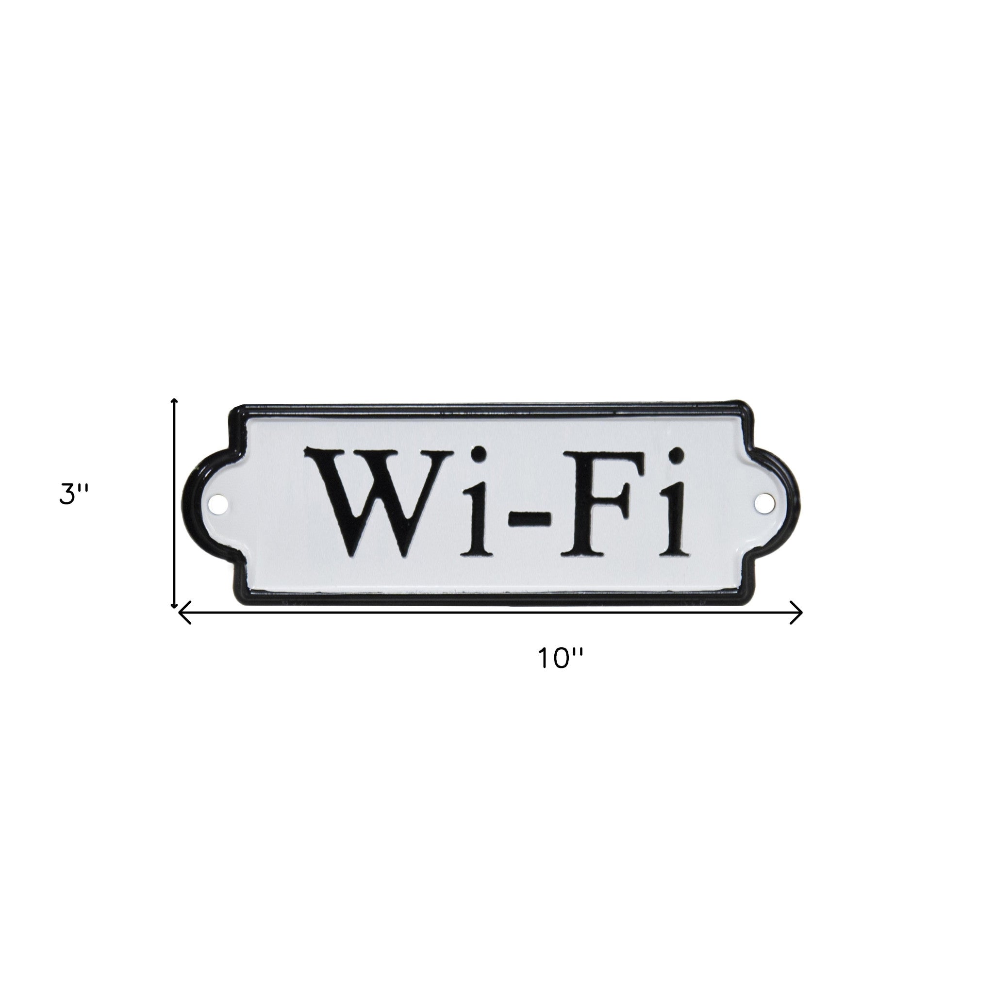 Black And White Metal Wi-Fi Wall Decor